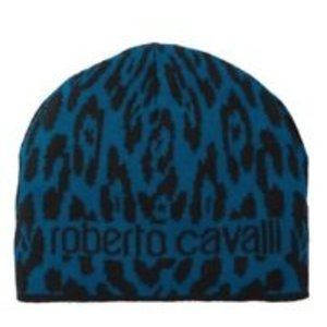NWT Roberto Cavalli Printed Wool Blend Beanie